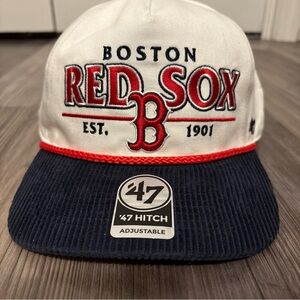 47 Brand Red Sox Cream and Navy Cap